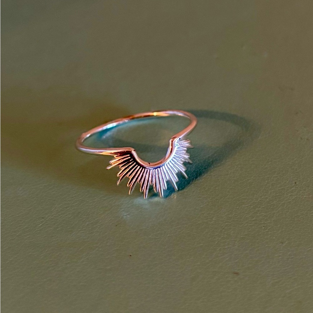 Sterling Silver Sunburst Contour Curved Wedding Band Stacker Ring 8